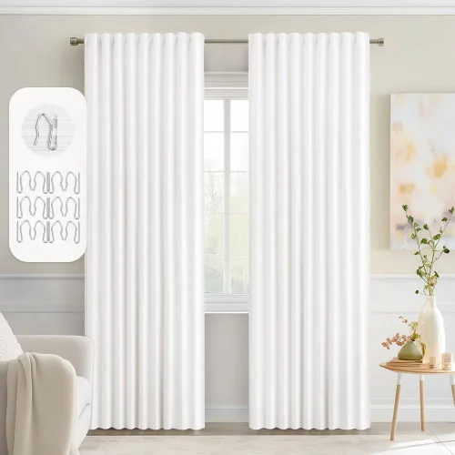 Miniatura 73 de MIULEE Cortinas opacas con pestaña trasera de 63 pulgadas de largo, juego de 2 paneles para sala de estar, dormitorio, privacidad, bolsillo