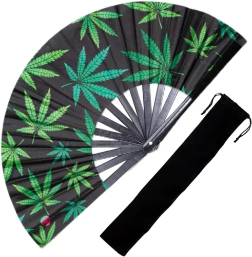 Miniatura 12 de Ventilador de mano decorativo para rave, grandes abanicos plegables para festivales, Drag Queen y Burlesque, bonitos accesorios holográficos