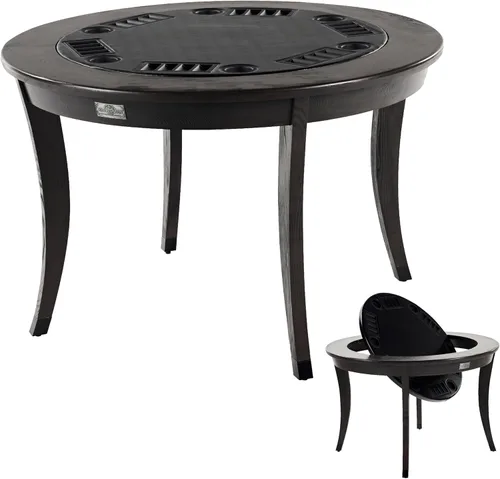 Miniatura 7 de Barrington Poker - Mesas de Póquer Plegables de Múltiples Estilos y Tableros de Mesa de Póquer/Colección de Mesa de Comedor, Mesas con Rieles