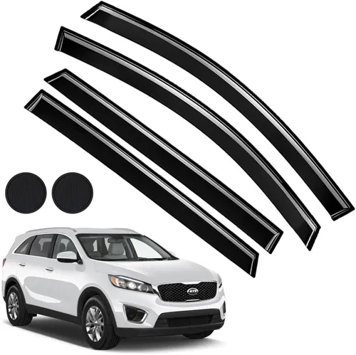 Miniatura 40 de Protectores de lluvia para Mazda 3 Hatchback 2010-2013, deflectores de ventana lateral con cinta adhesiva para Mazda 3 Hatchback, viseras de ventana