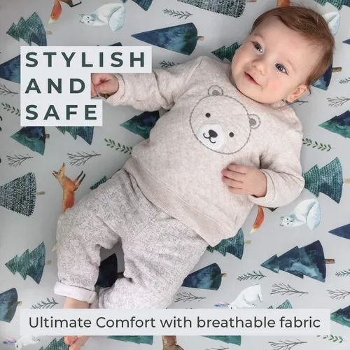 Miniatura 3 de Pobibaby Premium - Sábanas bajeras con bonitos estampados para cunas, moisés y cambiadores. Magical (2 unidades)