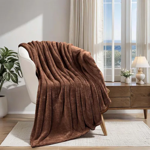 Miniatura 52 de Superior Manta Clásica de Forro Polar Sólido, Gruesa, Acogedora, Mantas Cálidas, Ropa de Cama y Manta de Sofá de Felpa Suave Aterciopelada, Linda