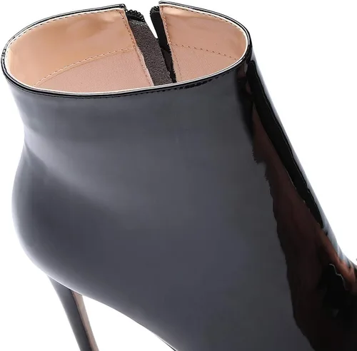 Miniatura 6 de Castamere Botines de tacón alto para mujer, puntera puntiaguda, sin cordones, con cremallera, tacones de 4.7 in