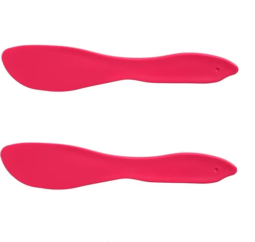 LINDEN SWEDEN Juego de 2 esparcidores multiusos, color rosa, cuchillo versátil para mantequilla para queso suave, mantequilla de maní, glaseado y