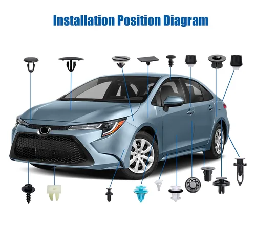 Miniatura 5 de 259 piezas compatibles con Lexus & Camry Corolla Corolla Interior y Exterior Retenedor Clip Clip Surtido