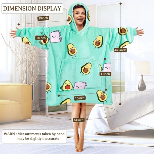 Miniatura 4 de Manta con capucha, regalos para adultos, mamá, mujeres y hombres, sudadera con capucha mullida de gran tamaño, acogedora sudadera con capucha