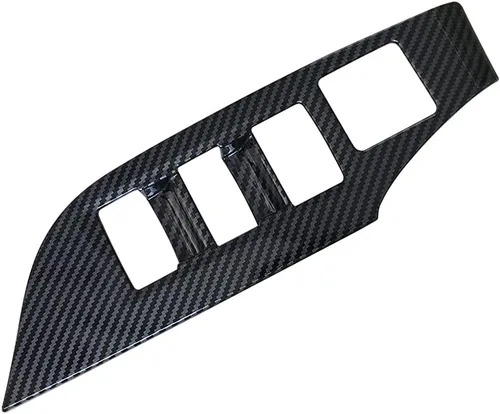 Miniatura 8 de ruihe 4 piezas de fibra de carbono color coche interior puerta ventana ventana panel cubierta ajuste ajuste para Toyota RAV4 2019 2020 2021 2022