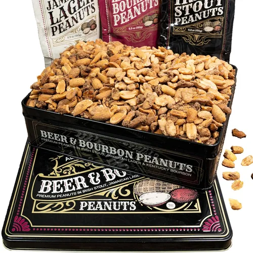 Miniatura 9 de Cesta de regalo de nueces para hombres, anacardos, almendras, cacahuetes en caja de regalo única de lata, regalo de cumpleaños para hombres, cesta