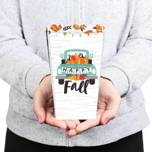 Miniatura 5 de Big Dot of Happiness Happy Fall Truck - Cajas de palomitas de maíz para fiesta de calabaza de cosecha - Juego de 12
