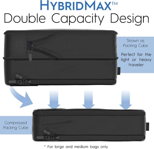 Miniatura 4 de Cubos de embalaje de compresión de lujo de 8 piezas para viajes, maximiza el espacio en el equipaje con diseño HybridMax de doble capacidad, bolsas
