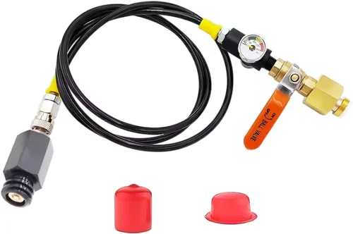 Miniatura 8 de Adaptador de CO2 para máquina de soda con manguera de 60 pulgadas, conector de tanques de CO2 para fabricante de soda lleno directamente de tanque