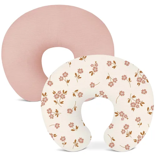 Miniatura 28 de Fundas de almohada de lactancia, funda de muselina para almohadas de lactancia, cómodas para bebés niñas y niños (rosa polvoriento)