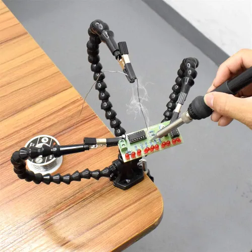 Miniatura 2 de Herramienta de soldadura de tercera mano, soporte para PCB, brazos flexibles, manos que ayudan a las manos, manualidades, joyería, pasatiempos