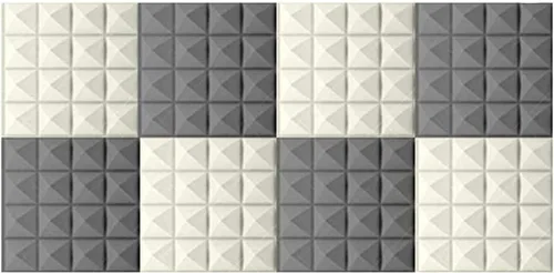 ACE Punch 8 Pack Pirámide Espuma acústica Panel de bricolaje Design Studio Insonorización Azulejos de pared Aislamiento Acústico con pestañas de