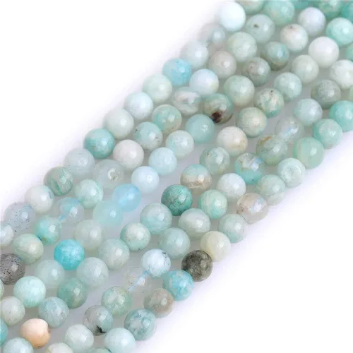 Miniatura 54 de GEM-Inside - Cuentas sueltas de ágata verde con bandas de energía natural, cuentas de energía natural para hacer joyas, 0.315 in, redondas, 15 Ágata
