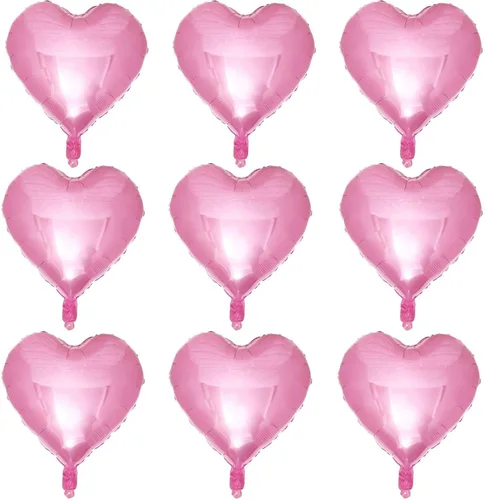 Miniatura 15 de Lovoir 10 globos de aluminio con forma de corazón azul bebé de 18 pulgadas, globos de amor para el día de San Valentín, cumpleaños, fiestas, bodas