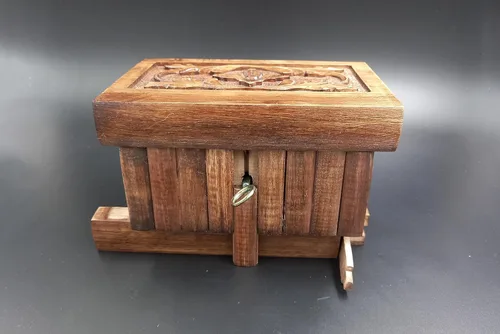 Miniatura 3 de Tubibu Caja mágica secreta hecha a mano con llave oculta (rompecabezas pequeño)