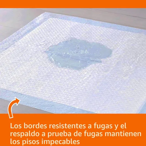 Miniatura 3 de Amazon Basics Almohadillas resistentes para orina de perros y cachorros, 5 capas a prueba de fugas, ultra absorbentes, superficie de secado rápido