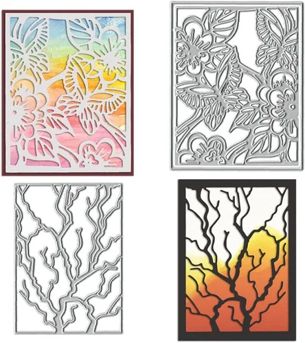 Miniatura 6 de Troqueles de flores de encaje de esquina para hacer tarjetas, decoración de fondo de flores, troqueles de corte para álbumes de recortes en papel