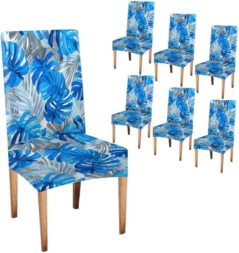 Miniatura 44 de CAPSCEOLL Fundas para Sillas De Comedor 4, Funda elástica para silla de comedor, lavable de elastano, fundas para sillas Parsons de cocina, Fundas