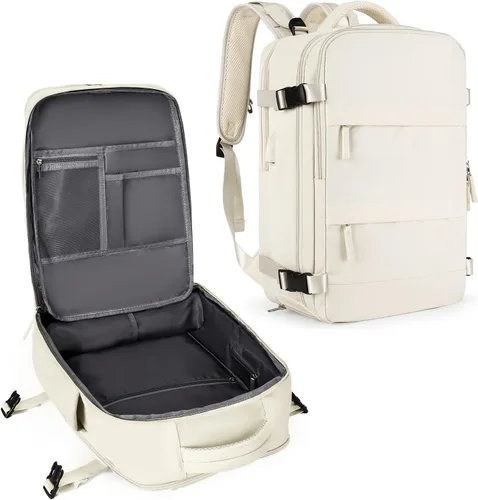 Miniatura 72 de coowoz Mochila grande de viaje para mujeres y hombres, mochila de transporte, mochila para senderismo impermeable, mochila deportiva para Rosa
