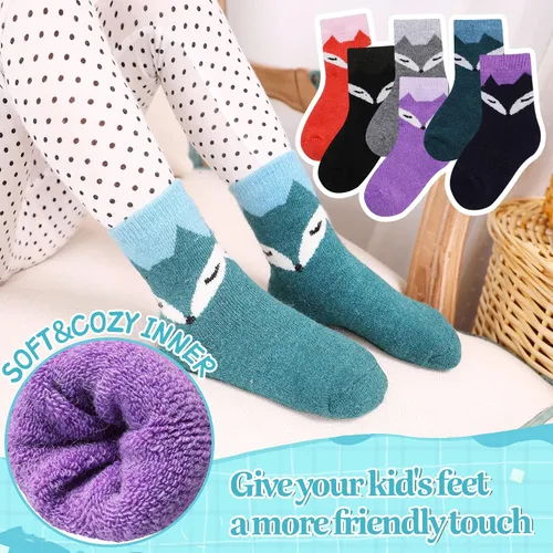 Miniatura 2 de Eocom - Medias de invierno cálidos de lana para niños y niñas 6 pares