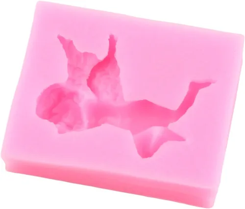 Miniatura 7 de Angel Baby - Moldes de silicona para decoración de pasteles, decoración de cupcakes, pasta de chicle de chocolate, juego de 4 Estilo a