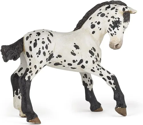 Papo - Figura realista de potro negro Appaloosa - A partir de 3 años - Colección de caballos y ponis - Mundo ecuestre creativo - Juguete de idea de