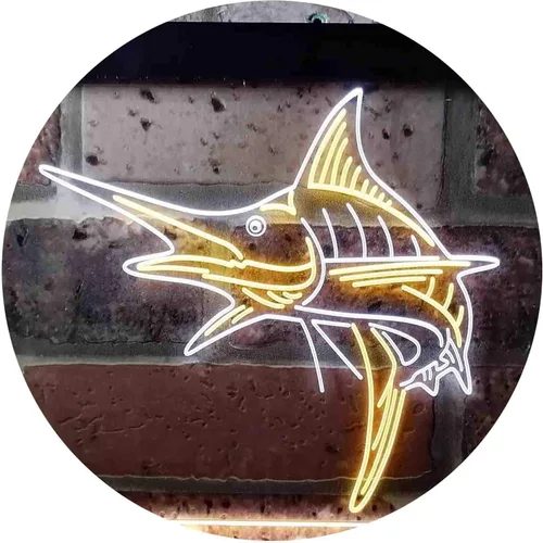 Miniatura 15 de ADVPRO Marlin Fish Room Man Cave Dual Color LED Neon Sign Blue & Red 12 x 8 Inches st6s32-i3723-br
