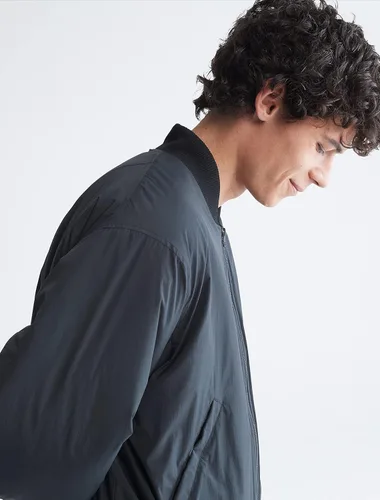 Miniatura 3 de Calvin Klein Chaqueta bomber con cremallera con logotipo mate para hombre de Calvin Klein