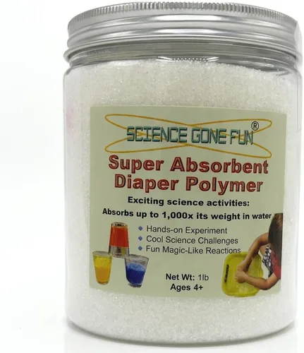 Polvo de polímero superabsorbente para pañales, experimentos científicos y trucos mágicos, actividad instantánea de gel de agua, polvo de cristal de