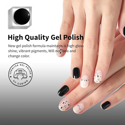 Miniatura 5 de VENALISA - Esmalte de uñas en gel, 0.4 onzas fluidas (12 ml) color púrpura vórtice, gel semipermanente, para manicura en casa de arte en uñas