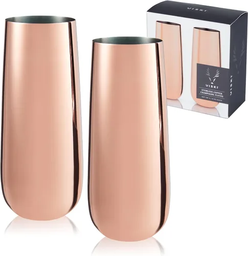 Miniatura 12 de Viski Copas de vino de acero inoxidable Gunmetal, vasos de vino modernos, copas elegantes para vinos tintos y blancos, regalos de boda, vacaciones