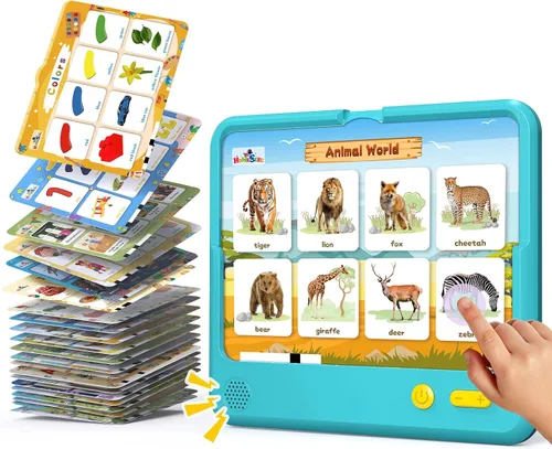 HOMESTEC Astro Pad, juguetes de aprendizaje interactivos para niños de 3 4 5 6 años, tableta educativa de terapia del habla para niños, incluye