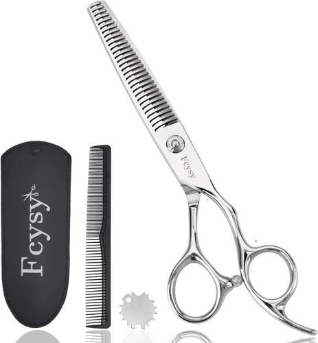 Tijeras de adelgazamiento para corte de cabello, tijeras profesionales Fcysy de 6 pulgadas para adelgazar el cabello, tijeras de peluquería