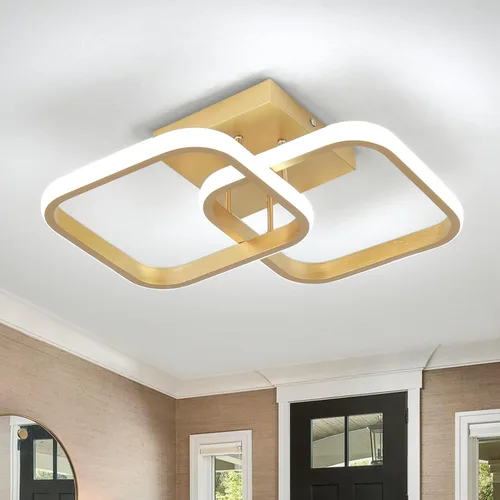 Miniatura 8 de CANEOE Luminaria de Techo LED, 4500K Luminarias Modernas para Pasillo Iluminación de Techo, Luces Cuadradas Negras Pegadas al Techo para Baño Negro