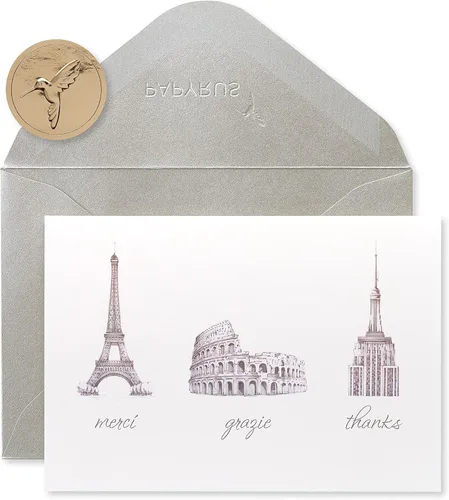Miniatura 7 de Papyrus Tarjetas de agradecimiento con sobres, confeti (16 unidades)