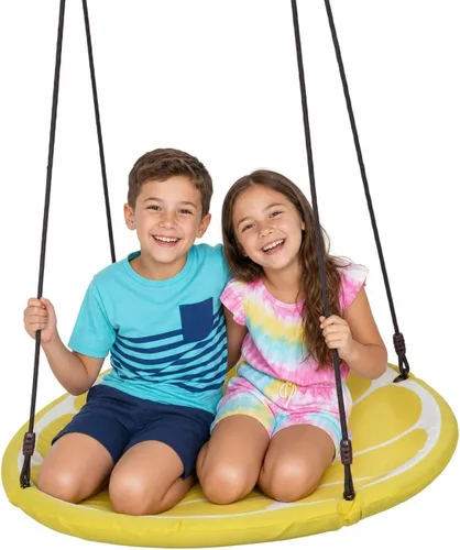 Swurfer Saucer Tree Swing for Kids - Swing Sets for Backyard, Kids Outdoor Play Equipment, 500lbs Weight Capacity, Durable, Heavy Duty Metal Frame,