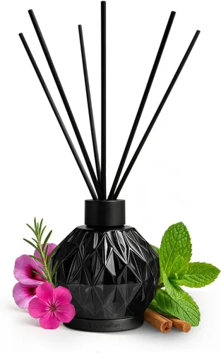 Miniatura 10 de AromaPlan Difusor de varillas de lujo, acogedor difusor de aroma de cachemira (8.5 onzas líquidas, 8.5 fl oz), juego de difusores de junco, incluye