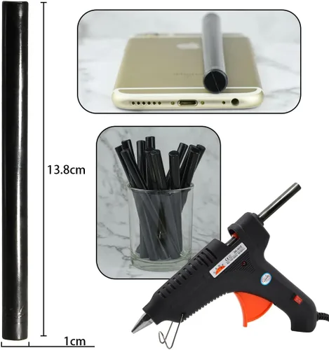 Miniatura 3 de Barras de cera de sellado para pistola de pegamento, color negro, ideal para invitaciones de boda, sobres de tarjetas, correos de caracol, paquetes