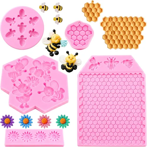 Miniatura 9 de 5 paquetes de moldes de hojas de silicona para pasteles, hojas de arce, fondant de resina, hojas de árbol para decoración de tartas