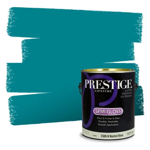 Miniatura 343 de Pintura Exterior + imprimación PRESTIGE, todo-en-uno, 1 galón, acabado mate, color comparable al Valspar* Royal Gray* VS151-Gris real