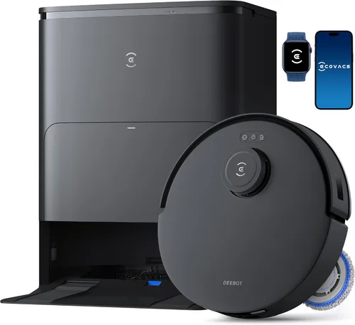 ECOVACS DEEBOT T30S Robot Aspirador y Fregona, 11000Pa, Tecnología ZeroTangle, Moppin TruEdge Adaptativo, Lavado de Fregona con Agua Caliente,