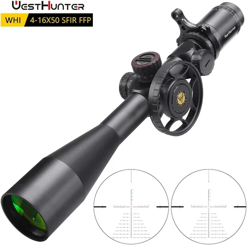 Miniatura 6 de WestHunter Optics WHI Series Hunting Scope, 30 mm Tube First Focal Plane Red Green Illuminated Etched Glass Reticle Tactical 1/10 MIL Shooting Scopes