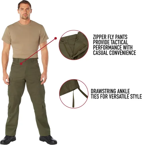Miniatura 3 de Rothco - Pantalones vintage estilo paracaidista, relajados, estilo cargo con diseño de camuflaje vintage