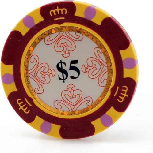 Miniatura 4 de Versa Games Monte Carlo - Fichas de póquer de arcilla de 0.48 oz de peso, paquete de 50 unidades (elegir colores)