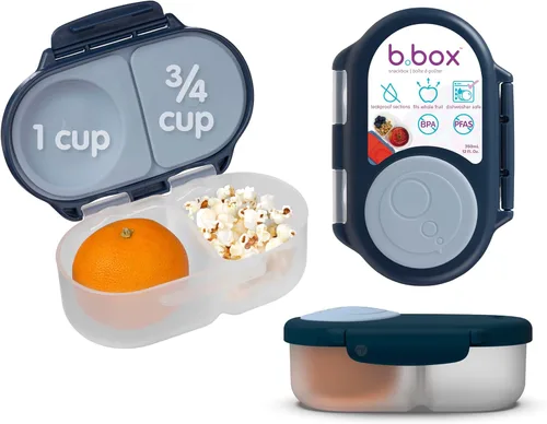 Miniatura 17 de b.box Batman Snack Box - Recipientes a prueba de fugas de 2 compartimentos para niños, mini caja Bento para niños y niños pequeños, contenedores