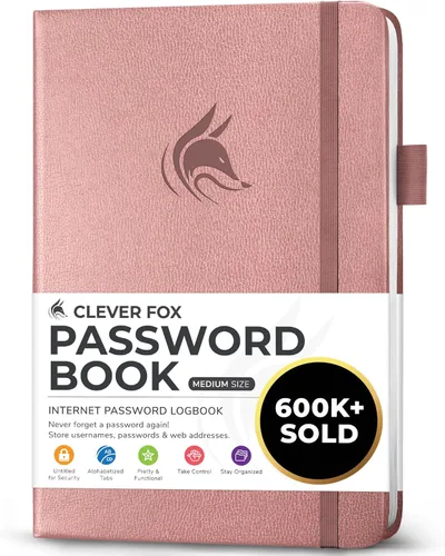 Miniatura 41 de Clever Fox - Libreta de contraseñas con pestañas alfabéticas, organizador de direcciones de Internet, tamaño grande, para inicios de sesión en Azul