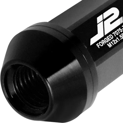 Miniatura 4 de J2 Engineering LN-T7-014-15-BK Negro 7075 Aluminio M12 x 1.5 20Pcs L: 1.969 in Tuerca superior moleteada con adaptador