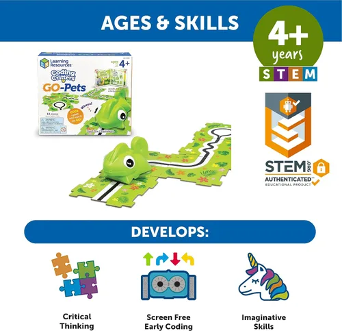 Miniatura 5 de Learning Resources Coding Critters Go Pets Dart the Chameleon - 14 piezas, a partir de 4 años, juguete sin pantalla para niños, STEM interactivo